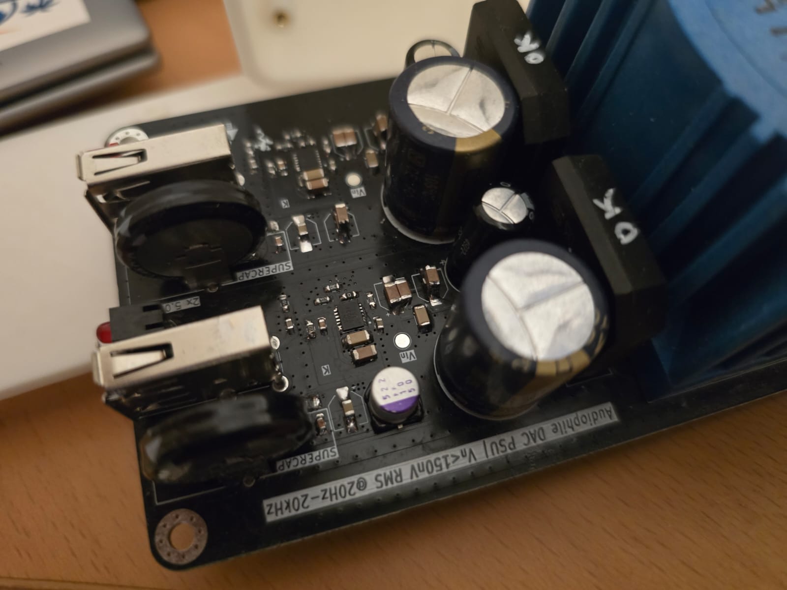 Low-noise power supply components and enclosure